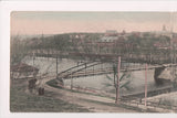 IA, IOWA CITY - Birds eye view beyond the bridge, from West Side / bi-fold card
