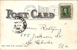 MI, MANISTEE - Light House, lighthouse and pier postcard - SL2674