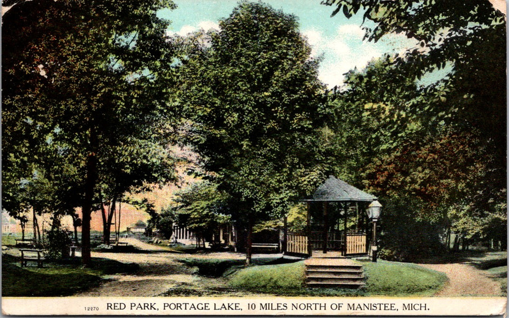 MI, Manistee - Red Park, Portage Lake (10 miles north of) postcard - SL2681
