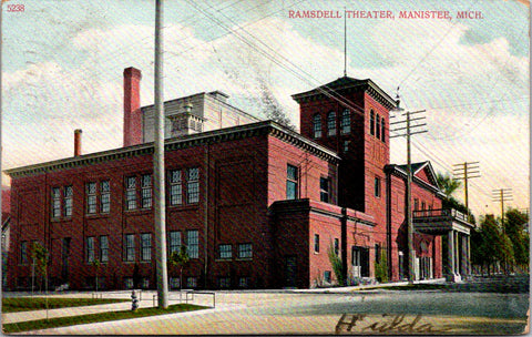 MI, Manistee - Ramsdell Theater - 1907 A C Bosselman postcard - SL2688