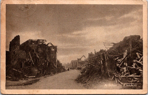 Foreign postcard - FLANDERS, Belgium - Destruction of street @1933 - SL2839
