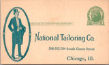IL, CHICAGO - National Tailoring Co advertising reply card postcard