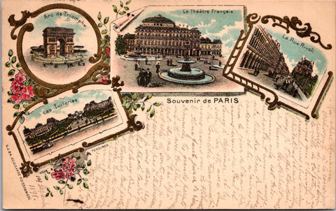 Foreign postcard - PARIS, France - @1898 Souvenir of multi view - SL2900