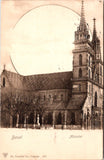 Foreign postcard - BASEL, Switzerland - Church large sun/moon - SL2921