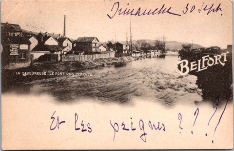 Foreign postcard - BELFORT, France - La Savoureuse @1901  - SL2929