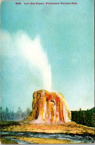 WY, YELLOWSTONE - Lone Star Geyser postcard - SL2972