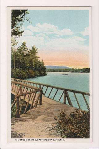 NY, EAST CAROGA LAKE - Simonson Bridge closeup and shore line - SL3032