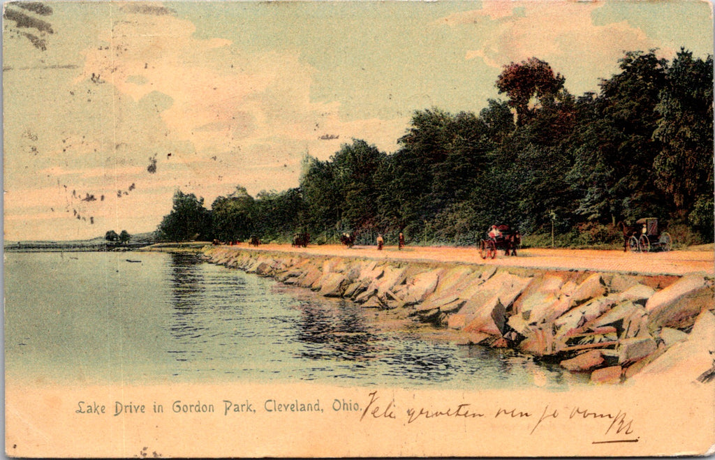 OH, Cleveland - Lake Drive in Garden Park - 1905 postcard - SL3091