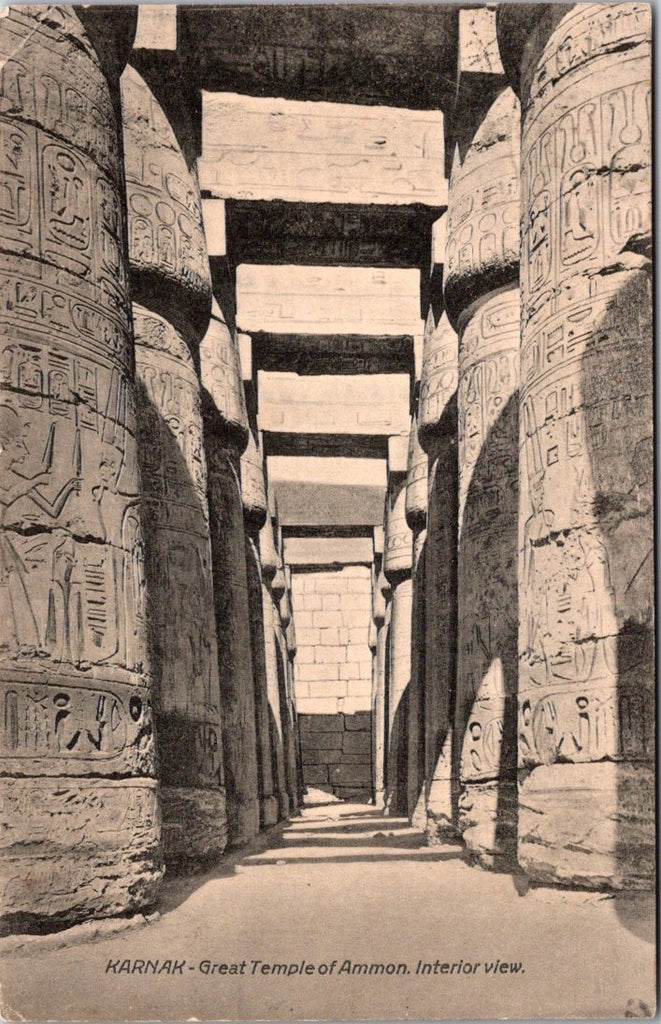 Foreign postcard - LUXOR, Egypt - Karnak temple of Ammon interior - SW0200