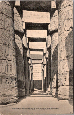 Foreign postcard - LUXOR, Egypt - Karnak temple of Ammon interior - SW0200