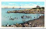 MA, SALEM - Salem Willows Bathing Beach with people etc postcard - T00092