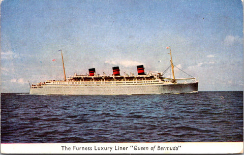 Ship Postcard - QUEEN of BERMUDA postcard - w00012