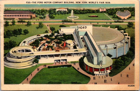 NY, New York - Worlds Fair 1939 - Ford Motor Co bldg postcard - W00406