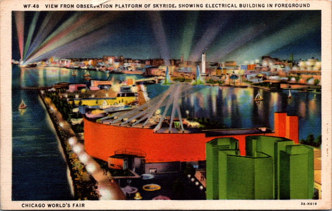 IL, Chicago - Century of Progress Worlds Fair, Electric Bldg etc postcard - w004