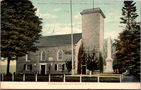 NY, SCHOHARIE - Old Stone Fort, David Williams Monument postcard - W00779