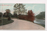 NJ, PATERSON - West Side Park, flower bed, river - bi-fold postcard - W00879