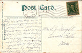 MA, HOLYOKE - Mountain Park, Iron bars on bear cage, men in postcard - w00929