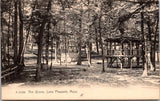MA, LAKE PLEASANT - The Grove - benches, band stands etc postcard - W01281