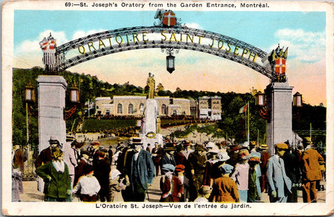 Canada - MONTREAL, QC - St Joseph Oratory, garden entrance postcard - w01329