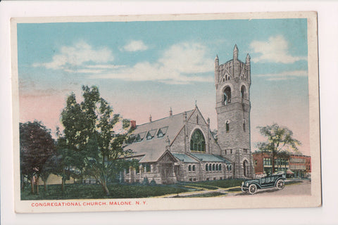 NY, MALONE - Congregational Church - @1921 postcard - W01413