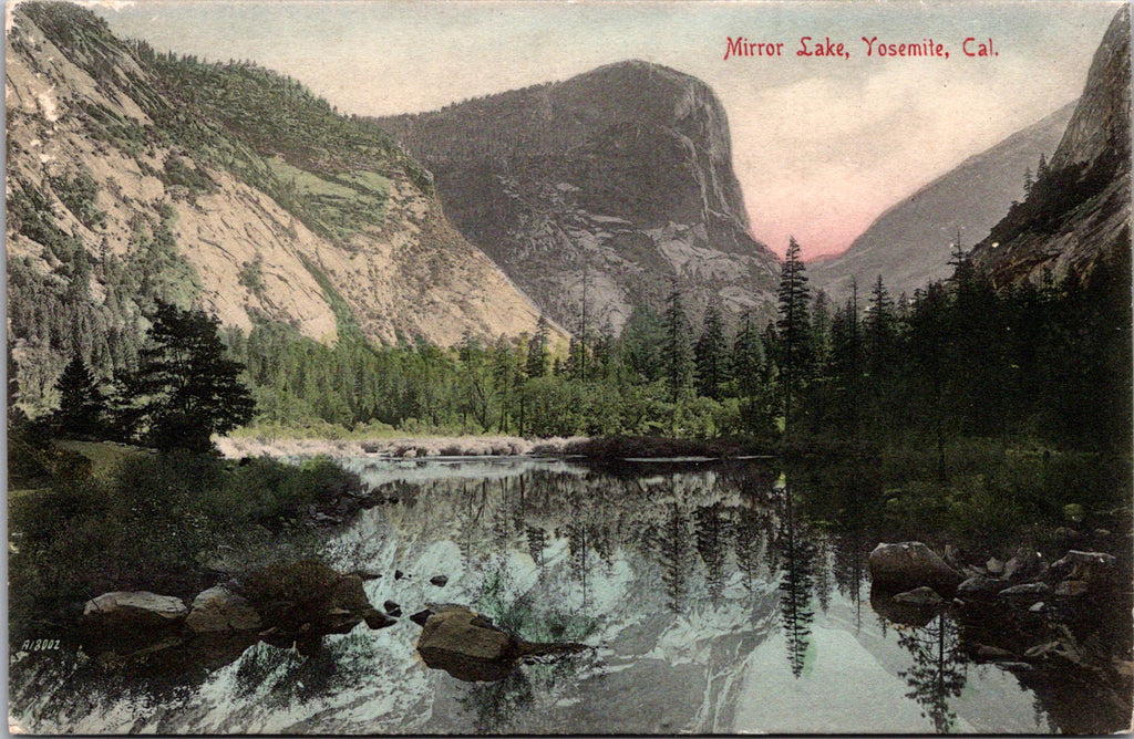 CA, YOSEMITE - Mirror Lake - M Rieder No 6678 postcard - w01574