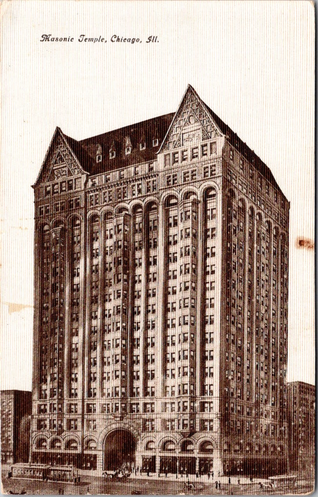 IL, CHICAGO - Masonic Temple postcard - w01590