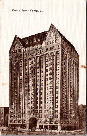 IL, Chicago Illinois - Masonic Temple postcard