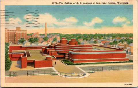 WI, RACINE - S C Johnson & Son offices / building postcard - w01653