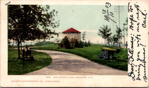 Canada - KINGSTON, ON - Mac Donald Park - Detroit Photographic Co postcard - W01768