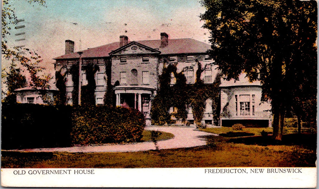 Canada - FREDERICTON, NB - Government House (old) - 1906 postcard - w01901