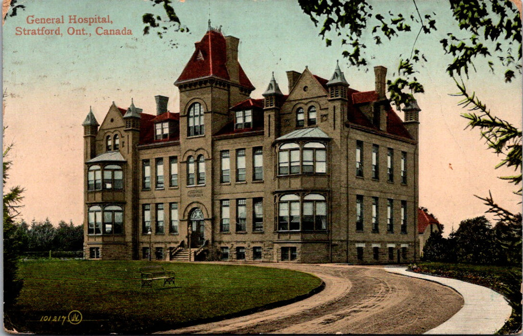 Canada - STRATFORD, ON - General Hospital - 1912 postcard - w01924