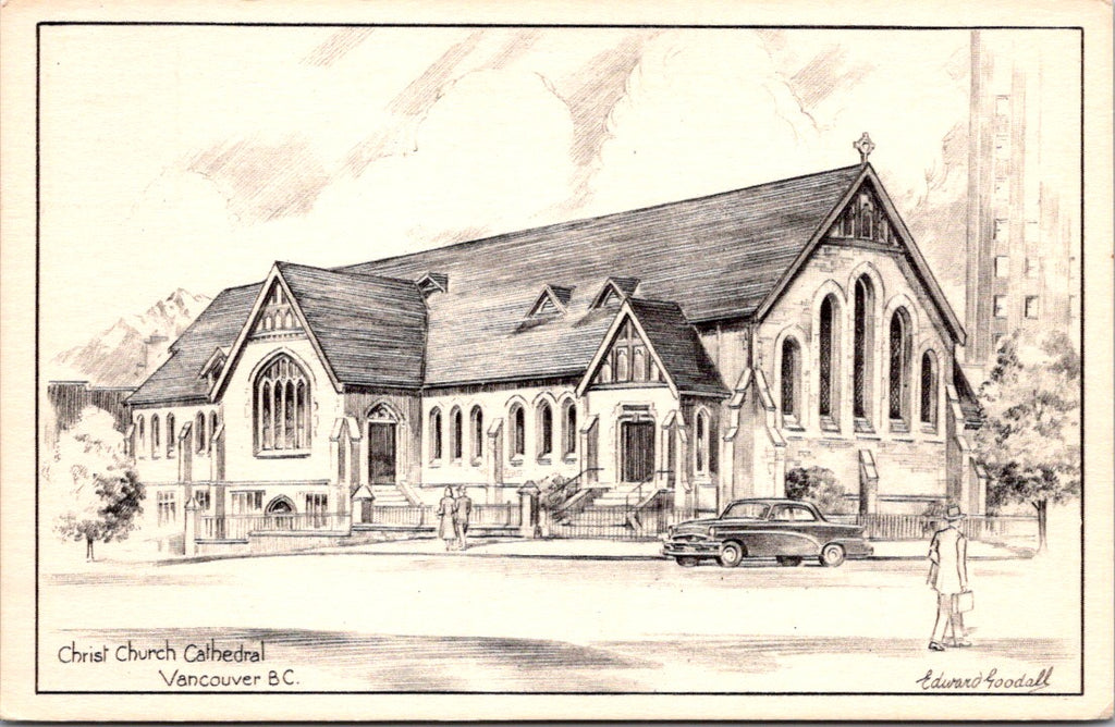 Canada - VANCOUVER, BC - Christ Church Cathedral postcard - w01928