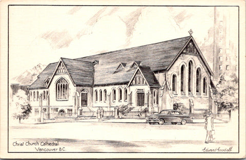 Canada - VANCOUVER, BC - Christ Church Cathedral postcard - w01928
