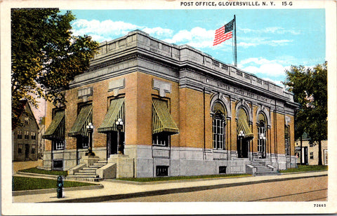 NY, GLOVERSVILLE - Post Office postcard - w01998