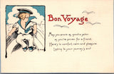 Ship Postcard - BON VOYAGE - cute sailor boy, H L Woehler postcard - w02143