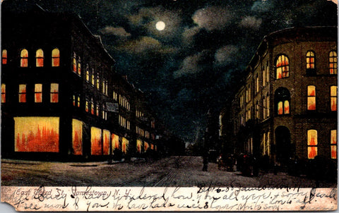 NY, JAMESTOWN - East Third St - vintage postcard - W02390