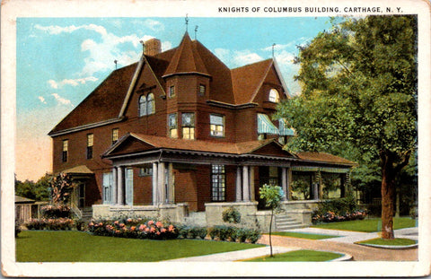 NY, CARTHAGE - Knights of Columbus Building postcard - w02599
