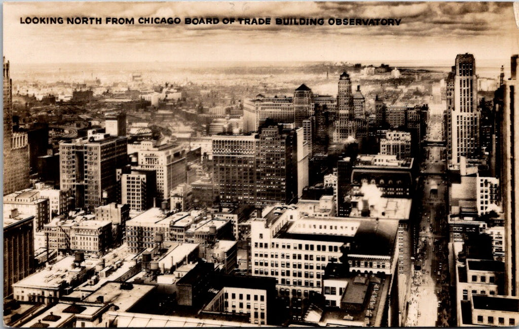IL, Chicago Illinois - Bird Eye View RPPC postcard