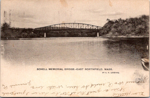 MA, East Northfield - Schell Memorial Bridge - A R Levering postcard - w02731