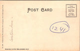 MA, Westfield - Dickinson Hall, man with rotary push mower postcard - W02996