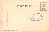 MA, WESTFIELD - Dickinson Hall, man with rotary push mower postcard - W02996