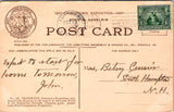 VA, Jamestown - Exposition - Inside Inn - Expo killer and stamp postcard - w0310