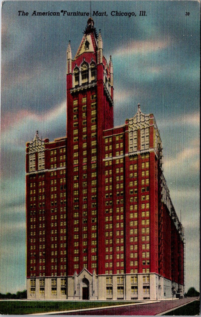 IL, Chicago Illinois - American Furniture Mart building postcard