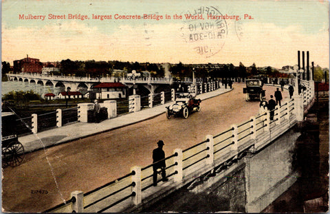 PA, Harrisburg - Mulberry St Bridge - largest concrete bridge in world - W03150