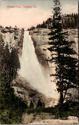 CA, Yosemite - Nevada Falls closeup - M Rieder No 6689 postcard - w03155