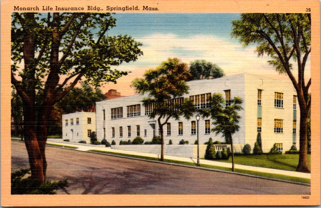 MA, SPRINGFIELD - Monarch Life Insurance Bldg postcard