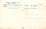NY, CONEY ISLAND - Municipal Baths and Beach people, bldg postcard - W03448