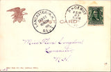 VA, FORTRESS MONROE - lighthouse, view along moat postcard - w03580