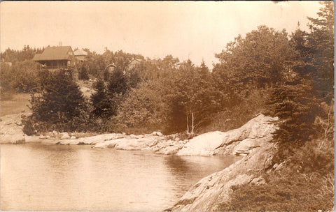 ME, MacMAHAN - Buildings and shoreline - 191_ RPPC postcard - W03817