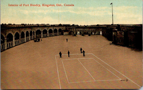 Canada - KINGSTON, ON - Fort Hendry interior, sport markings postcard - w03907